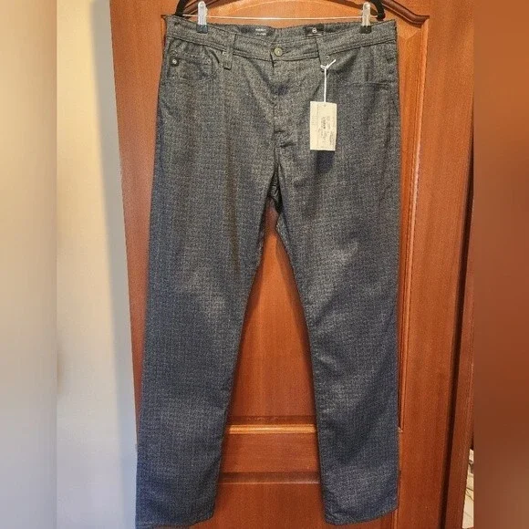 AG Adriano Goldschmied Everett Slim Straight Herringbone Pant W36 L34 NWT - Picture 1 of 11